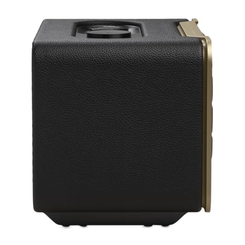 JBL Authentics 200 Smart Home Lautsprecher, Retro Design, Bluetooth, Quadrex Grill, Google Assistant, Alexa, AirPlay, JBL One App, Schwarz