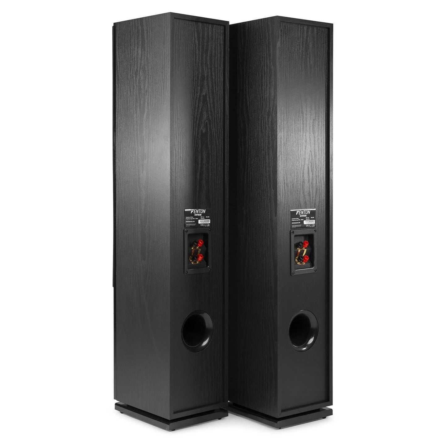Fenton SHF80B HiFi-Lautsprecher 500W, 3-Wege High-End Set, 3 Tieftöner & Hochtöner, ideal für Musik, Filme & Spiele, Schwarz