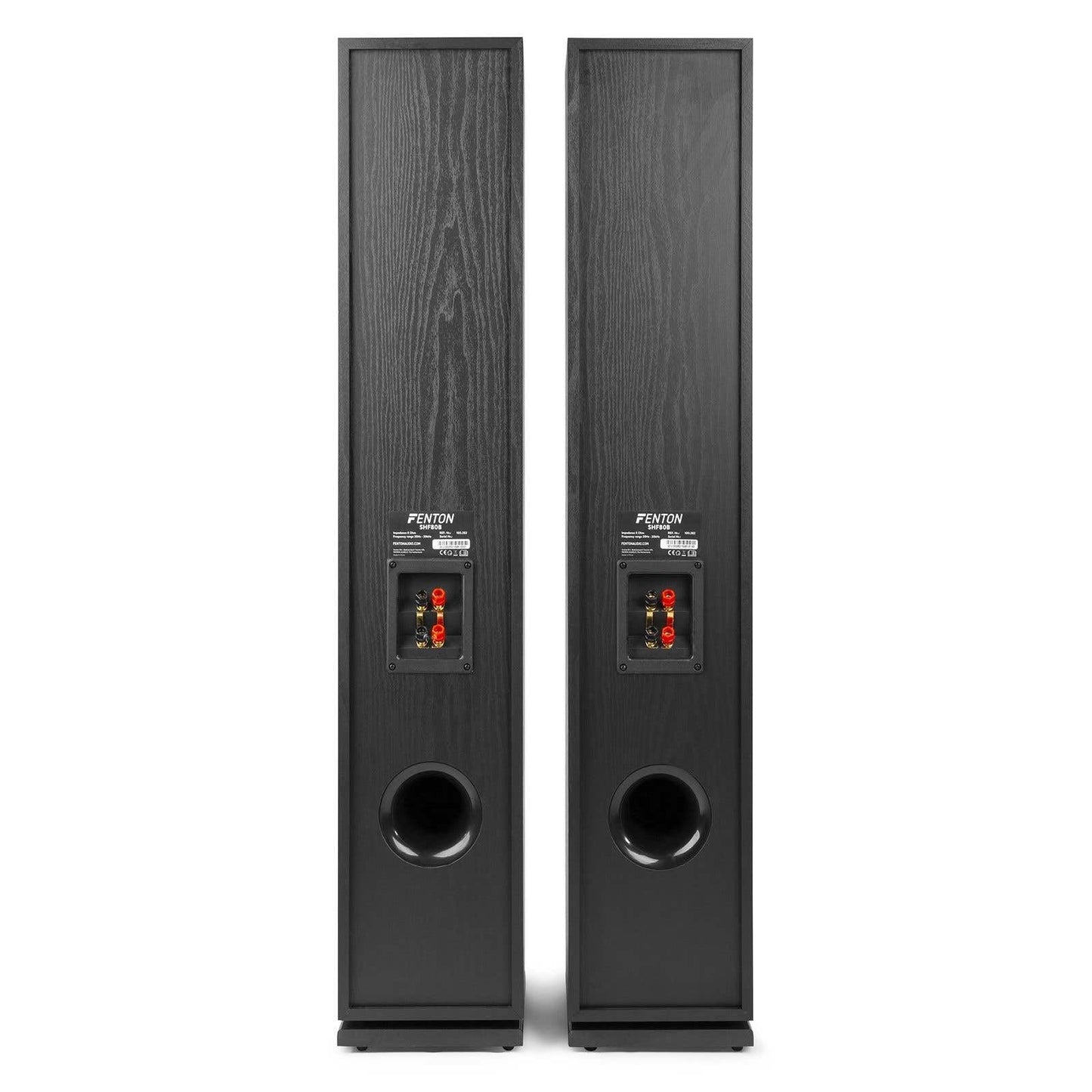 Fenton SHF80B HiFi-Lautsprecher 500W, 3-Wege High-End Set, 3 Tieftöner & Hochtöner, ideal für Musik, Filme & Spiele, Schwarz