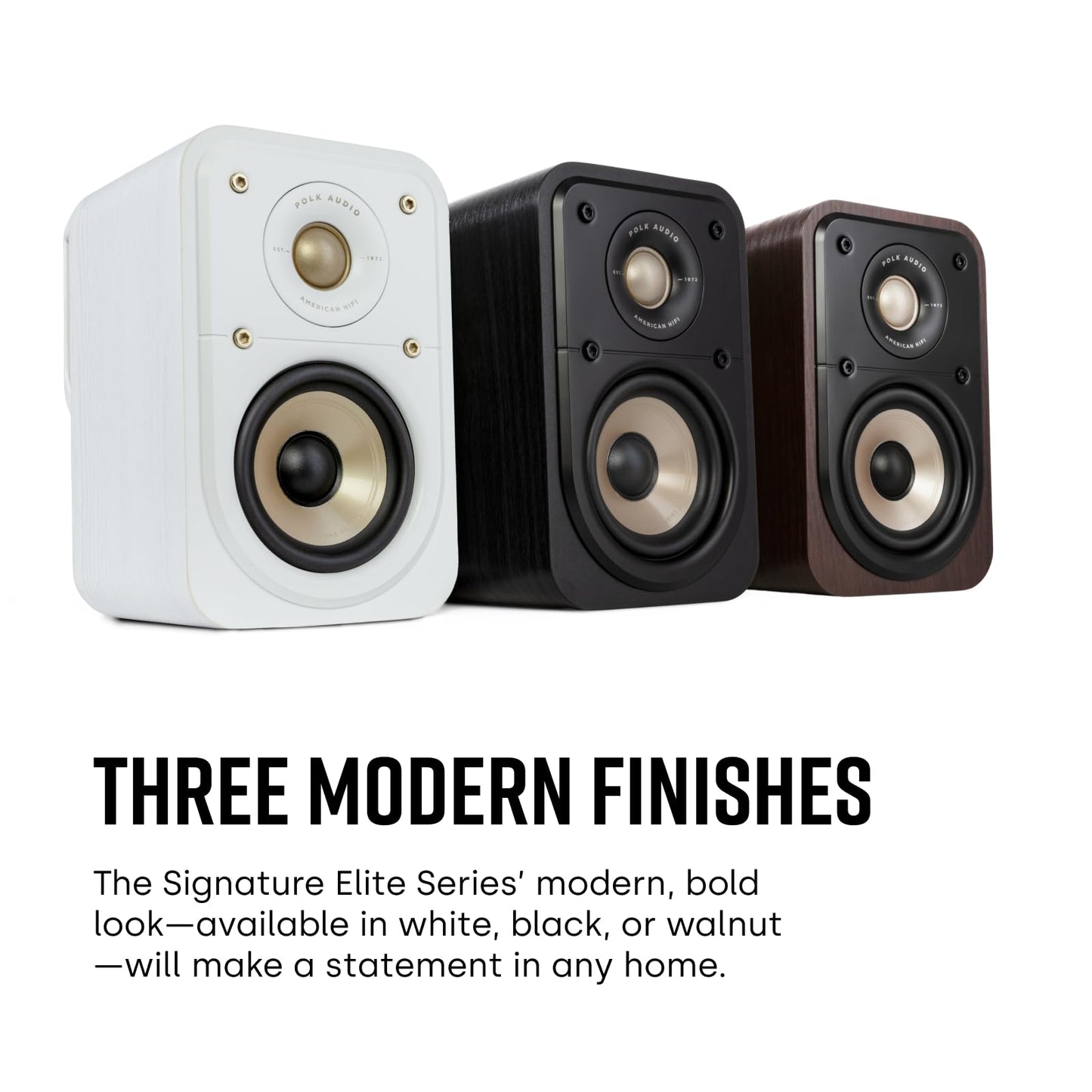 Polk Audio Signature Elite ES10 Surround-Satellitenlautsprecher, Hi-Res, Dolby Atmos & DTS:X kompatibel, Heimkino, Stereo, Paar