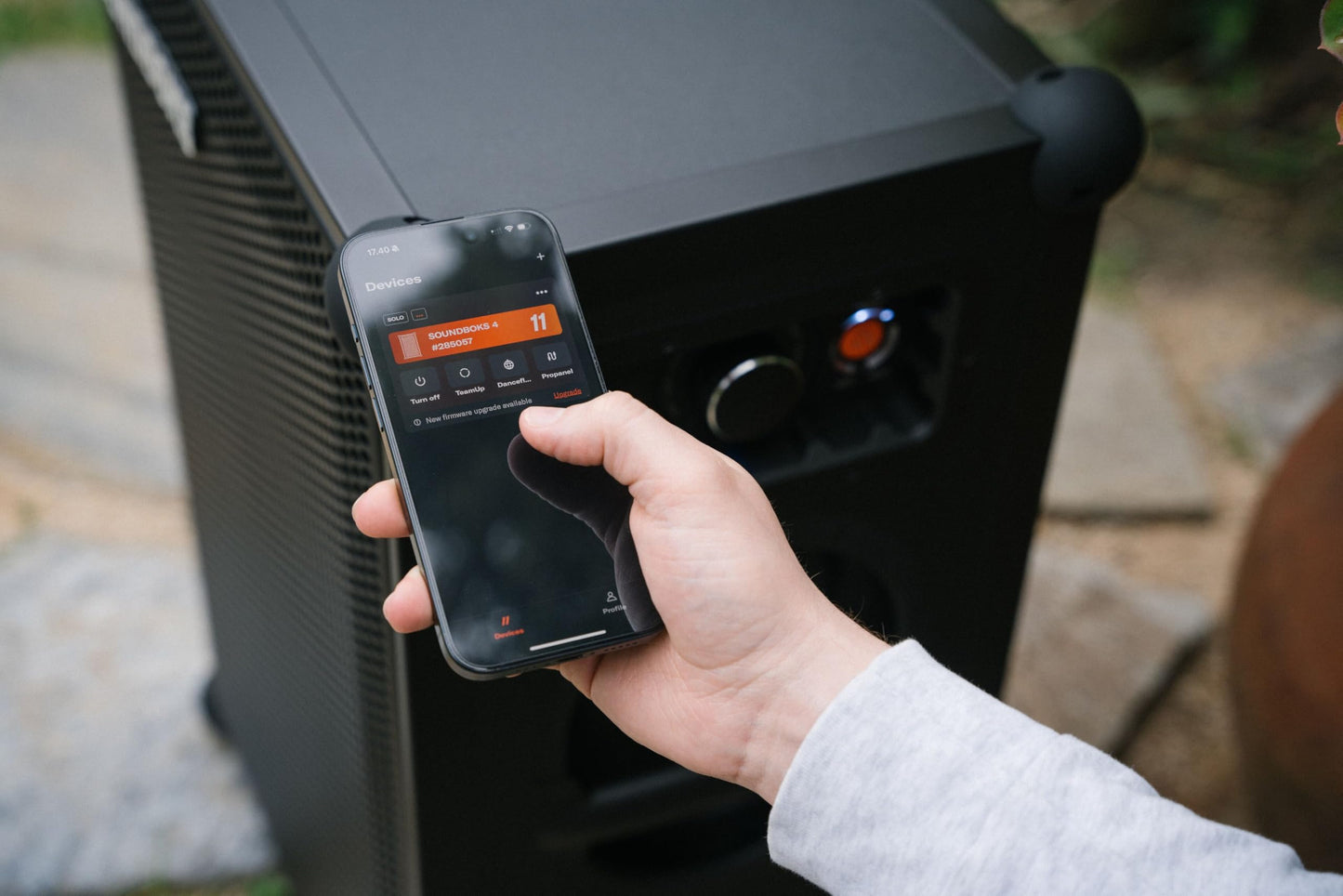 SOUNDBOKS 4 Bluetooth Lautsprecher, 40 Std Akku, USB-C, 126dB, kabellos & tragbar, lautester Party Speaker, Design aus Dänemark, Schwarz