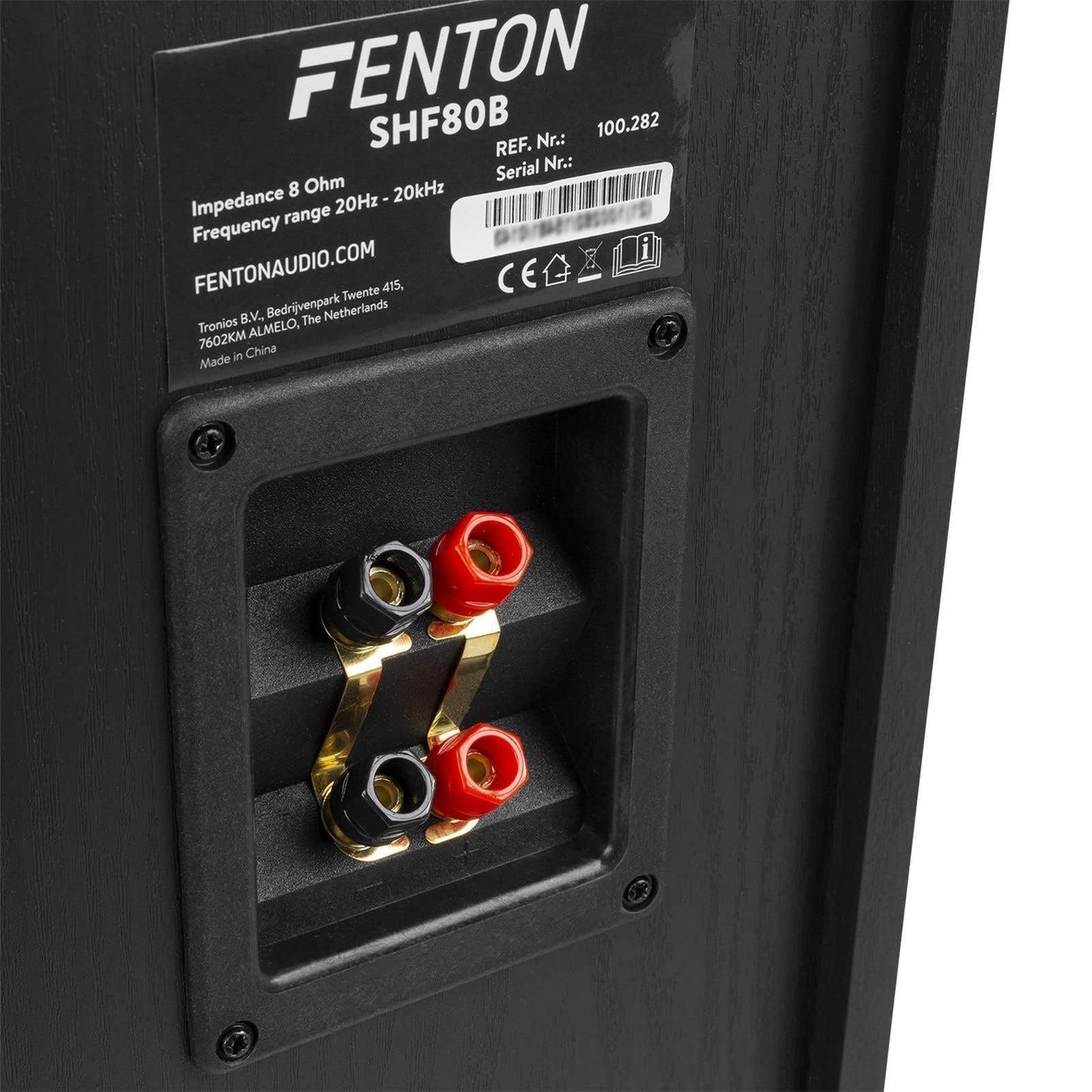 Fenton SHF80B HiFi-Lautsprecher 500W, 3-Wege High-End Set, 3 Tieftöner & Hochtöner, ideal für Musik, Filme & Spiele, Schwarz