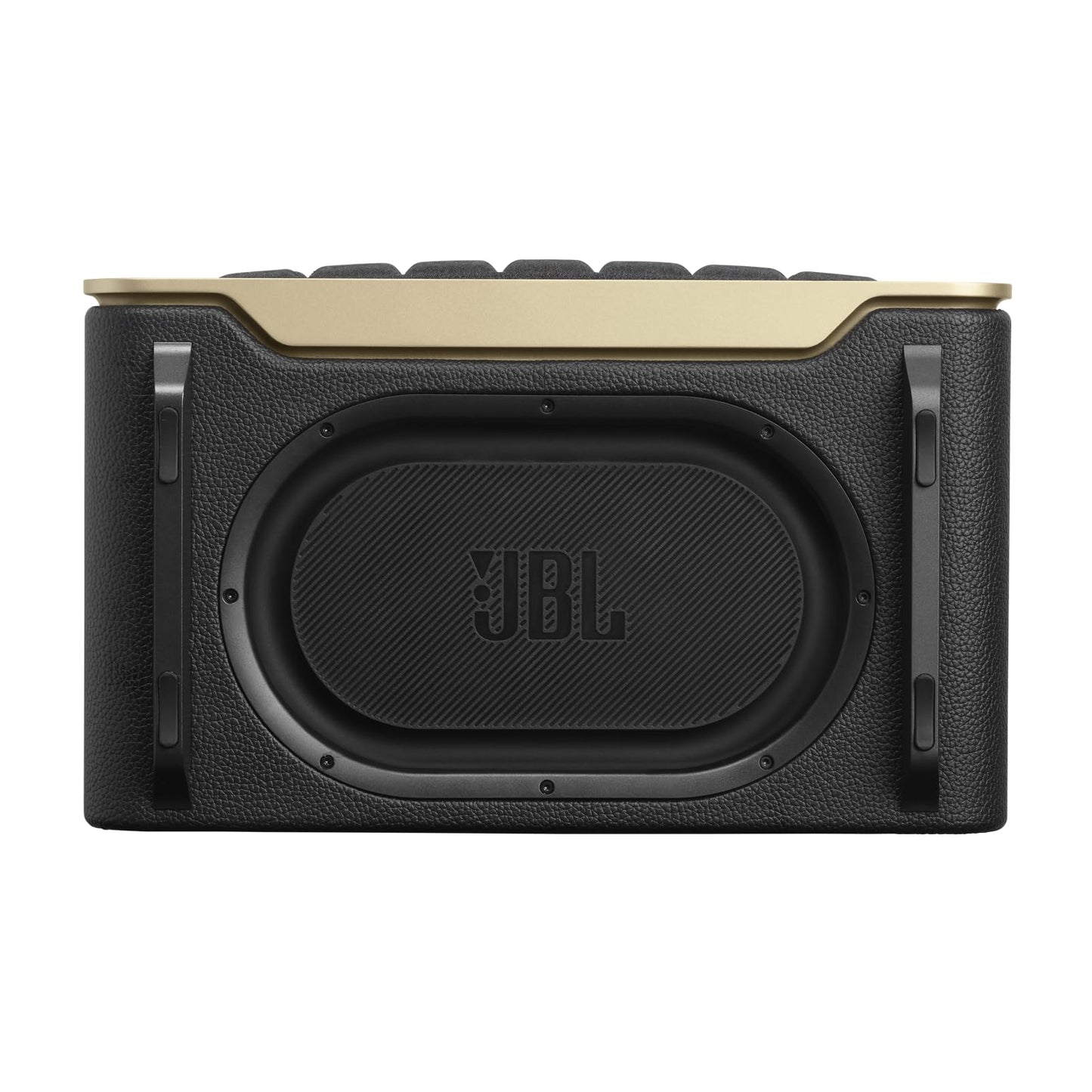 JBL Authentics 200 Smart Home Lautsprecher, Retro Design, Bluetooth, Quadrex Grill, Google Assistant, Alexa, AirPlay, JBL One App, Schwarz