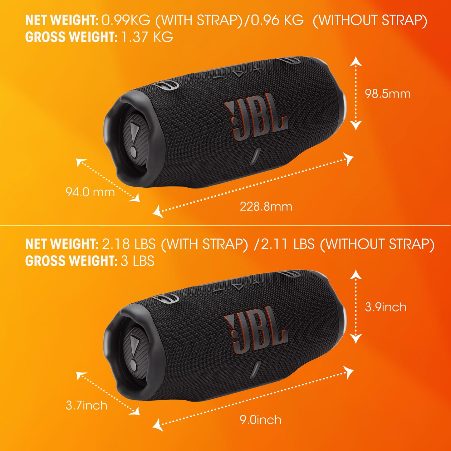 JBL Charge 6 Bluetooth Lautsprecher, 28h Akku, IP68 wasserdicht, staub- & stoßfest, Pro Sound mit AI Boost, Auracast Multi-Speaker, Squad