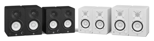 Yamaha HS3 Studiomonitore, 2-Wege Aktivlautsprecher, 3,5" Bassreflex, 52W, flacher Frequenzgang, Raumsteuerung, für Musikproduktion, Schwarz