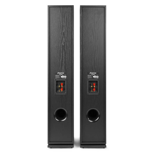 Fenton SHF80B HiFi-Lautsprecher 500W, 3-Wege High-End Set, 3 Tieftöner & Hochtöner, ideal für Musik, Filme & Spiele, Schwarz