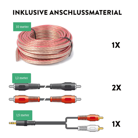 MAX212 DJ Starter Kit: 2800W Boxen Set mit Verstärker, Bluetooth, MP3, USB, 2 Lautsprecher, PA-Anlage Komplettset