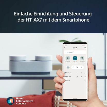 Sony HT-AX7 tragbares Heimkinosystem - Kinosound überall mit 360° Raumklang - Bis zu 30 Stunden Akkulaufzeit - Bluetooth-