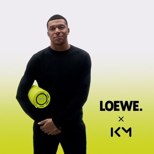 Loewe We. Hear Pro Denim Bluetooth Lautsprecher, 100W, IPX6 wasserresistent, tragbar, 24h Akku, Powerbank, Kooperation mit Kylian Mbappé