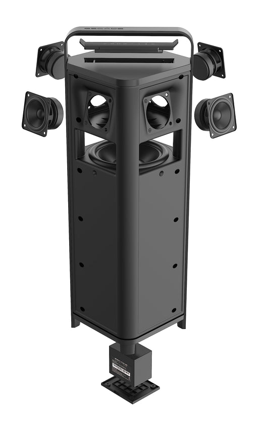Escape P9 Outdoor Bluetooth Lautsprecher, IPX4, 100W, 16h Akku, kabellos & tragbar, beige – HiFi für Garten & Outdoor