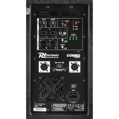 Power Dynamics Combo 1200 PA Lautsprecher 2.1, 12" aktiver Subwoofer, 6,5" Tops, Bluetooth, 1200W, Mobile PA Anlage, DJ Boxen Set