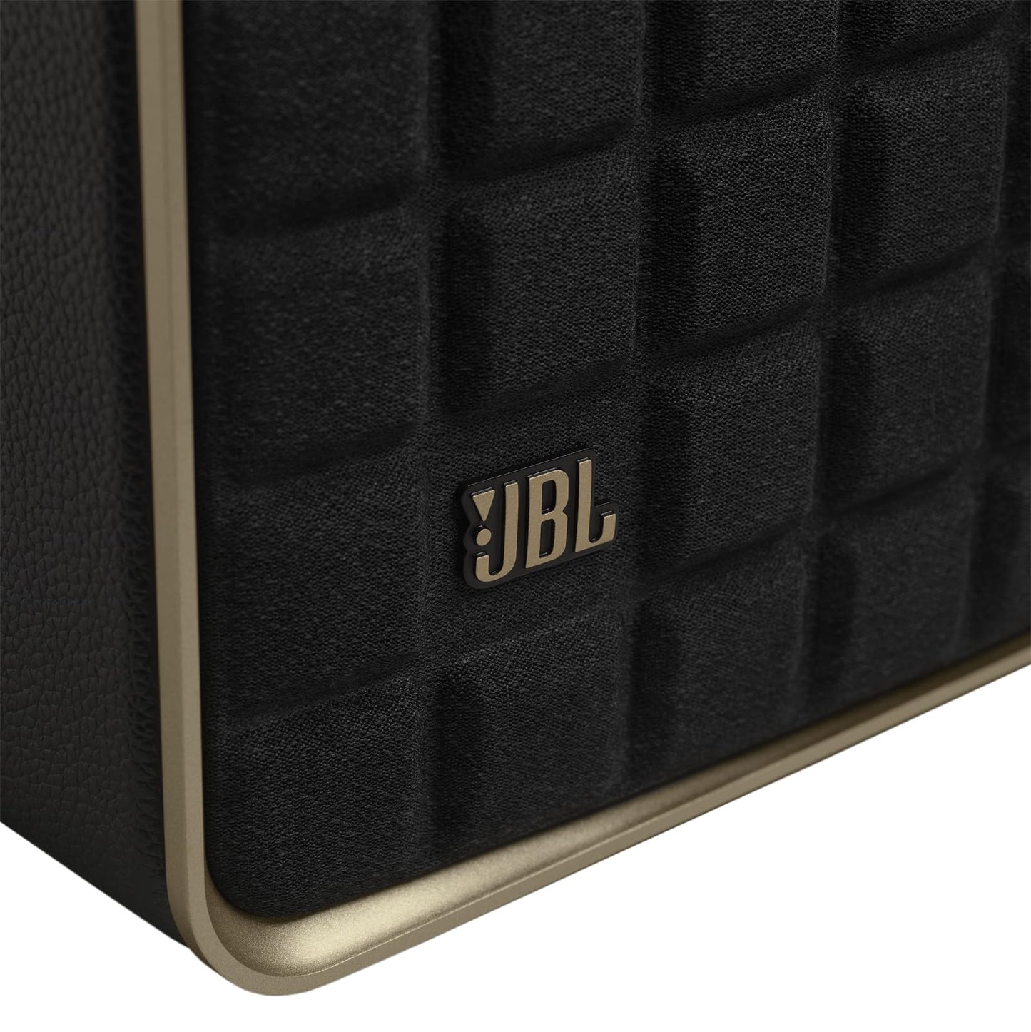 JBL Authentics 200 Smart Home Lautsprecher, Retro Design, Bluetooth, Quadrex Grill, Google Assistant, Alexa, AirPlay, JBL One App, Schwarz