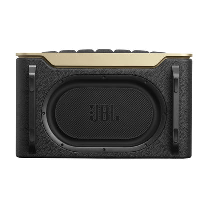 JBL Authentics 200 Smart Home Lautsprecher, Retro Design, Bluetooth, Quadrex Grill, Google Assistant, Alexa, AirPlay, JBL One App, Schwarz