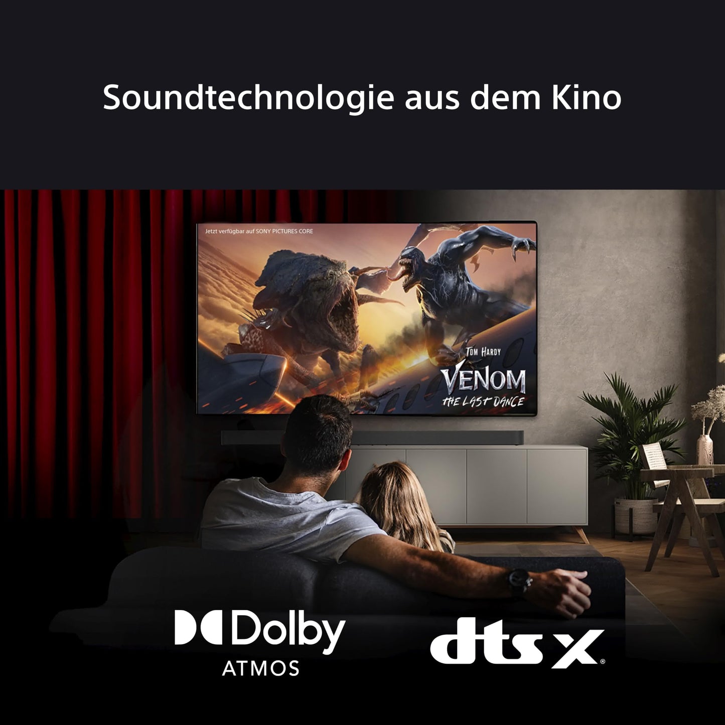 Sony BRAVIA Theatre Bar 6 (3.1.2 Surround, Subwoofer, Up-Firing, Dolby Atmos, DTS:X, AI Voice Zoom 3, DSEE, Schwarz)