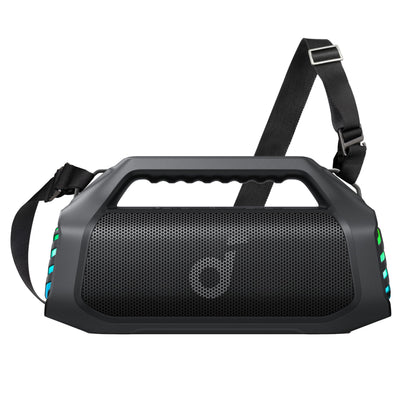 Soundcore Boom 2 Pro Outdoor Lautsprecher, 140W, 2+2 Kanäle, BassUp 2.0, 20h Akku, Schnellladung, IP68, RGB, USB-C, Powerbank, BT 5.3
