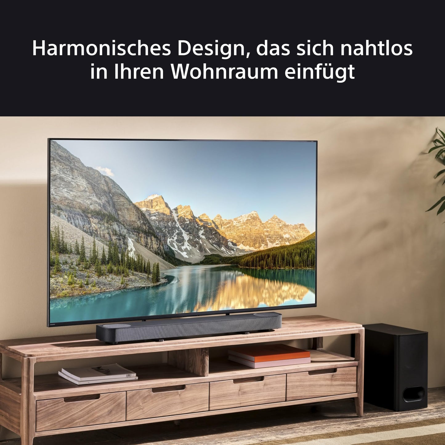 Sony BRAVIA Theatre Bar 6 (3.1.2 Surround, Subwoofer, Up-Firing, Dolby Atmos, DTS:X, AI Voice Zoom 3, DSEE, Schwarz)